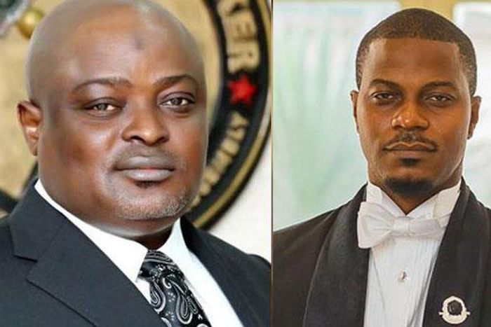 Lagos State House of Assembly Speaker, Mudashiru Obasa (left) and the Labour Party governorship candidate in Lagos State for the 2023 election, Gbadebo Rhodes-Vivour (right) [Channels TV]