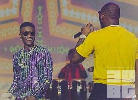 Wizkid and Davido on stage