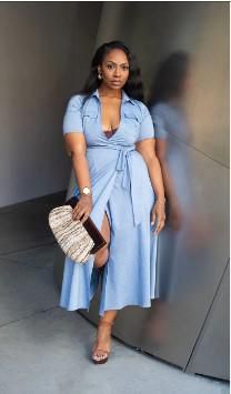 jeans wrap dress