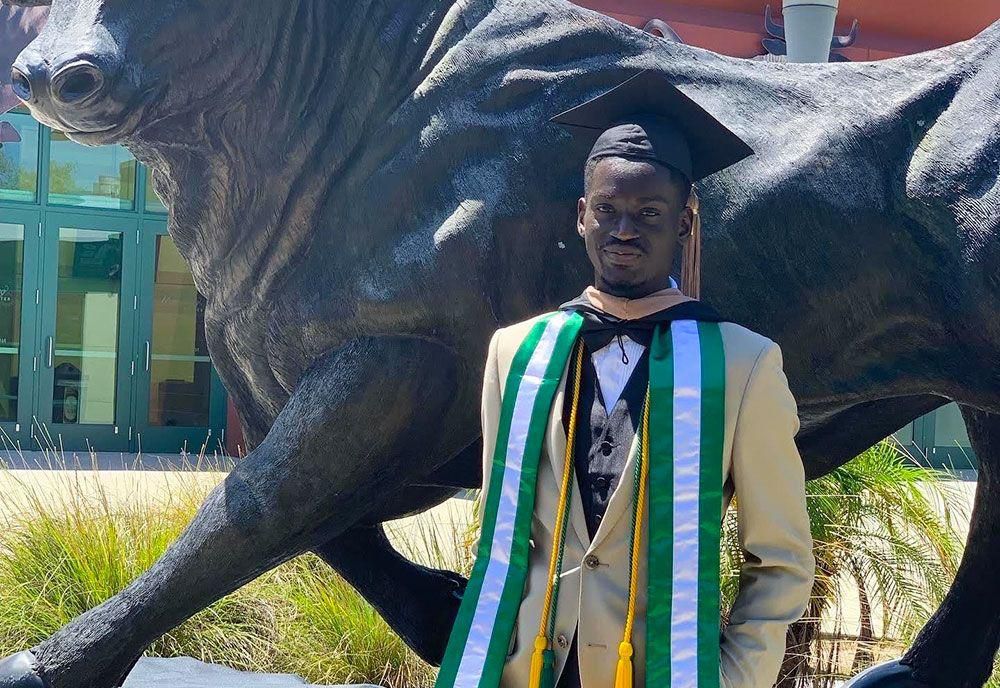 Toluwani during his Masters graduation at University of Southern Florida