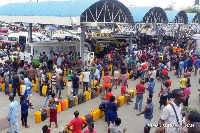 Long queues in fuel stations [Premium Times Nigeria]
