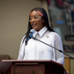DJ Cuppy speaks at the UN