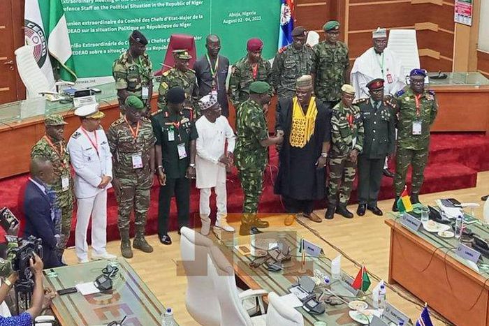 ECOWAS Military Chiefs announce decision on Niger Republic. [NTA Twitter]