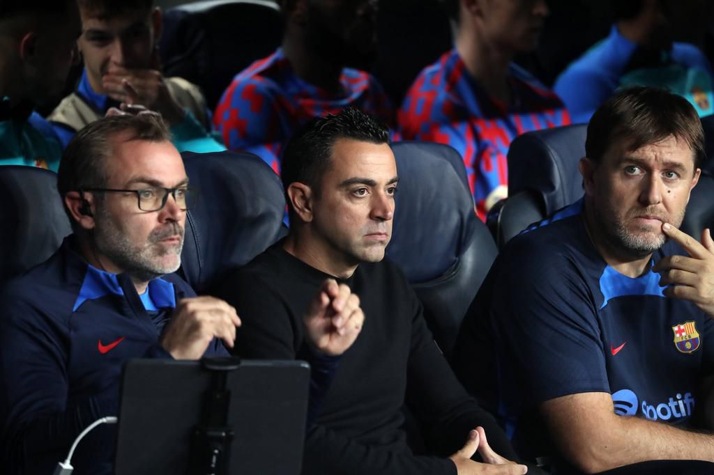 Xavi Hernandez during the match between FC Barcelona and FC Internazionale Milano, corresponding to the week 4 group stage of the UEFA Champions League, played at the Spotify Camp Nou, in Barcelona, on October 12, 2022.