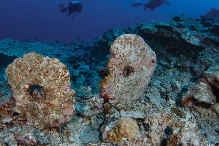 Giant stone money lost in the pacific.