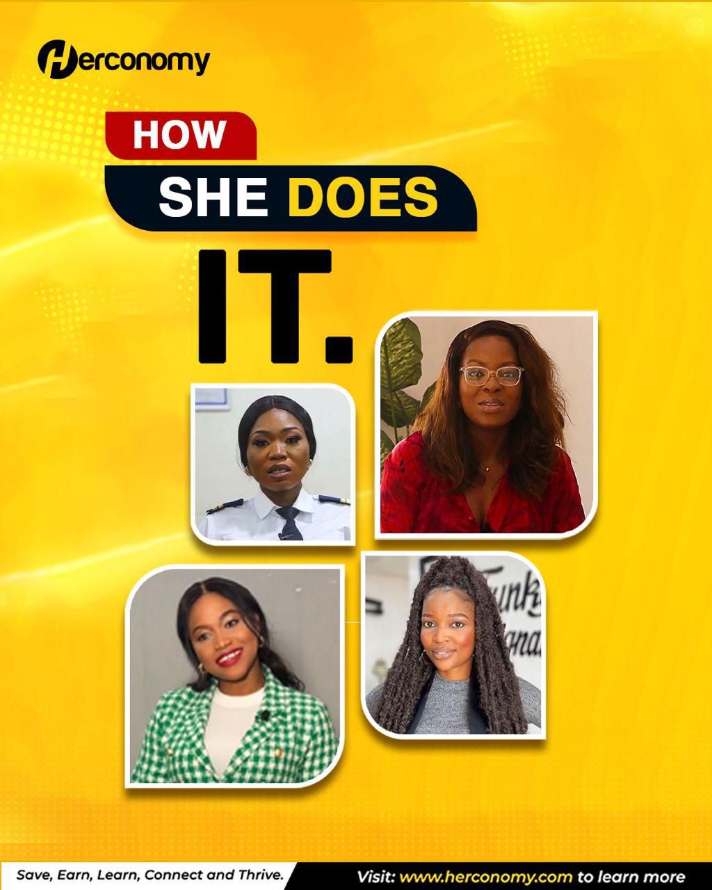 Leading female-focused financial platform, Herconomy births new project - How She Does It Documentary Series.