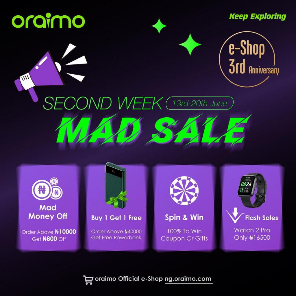 oraimo marks 3rd e-Shop anniversary with massive sales, discounts for fans