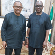 Peter Obi, the presidential candidate of Labour Party and former governor of Ekiti State, Ayodele Fayose (Ayo Fayose)
