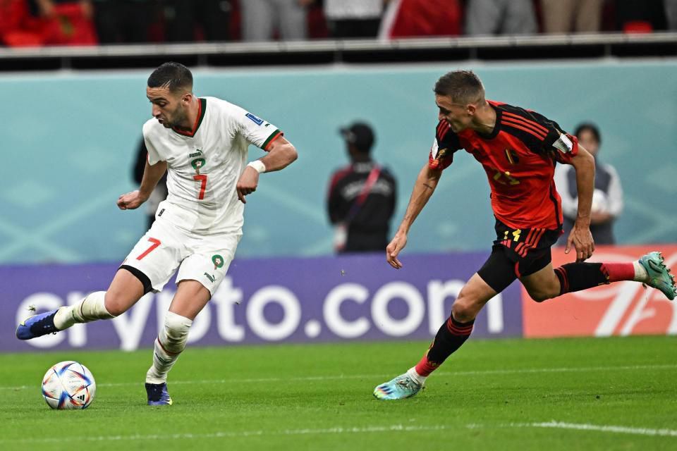 Morocco star man Hakim Ziyech was exceptional against Belgium