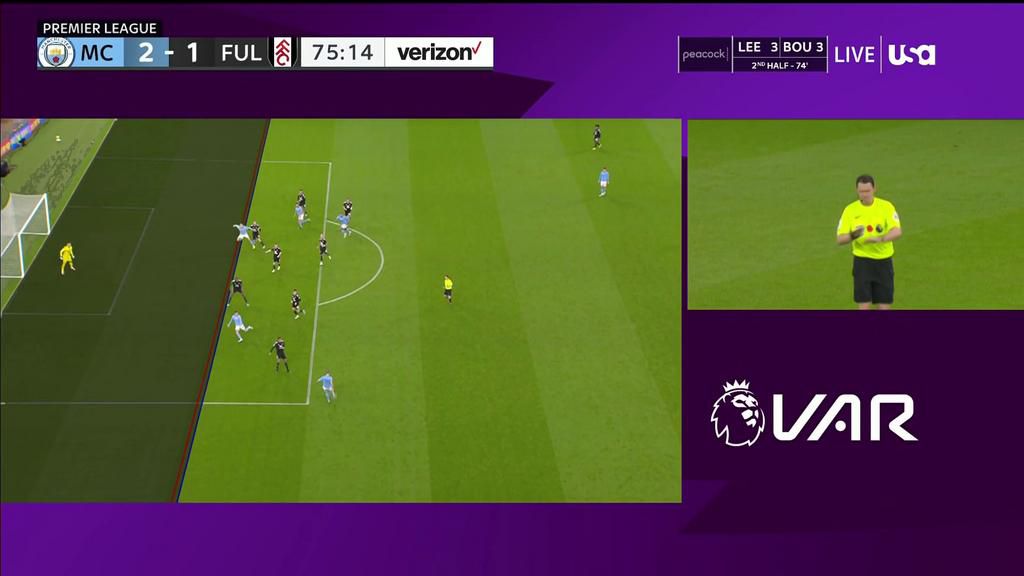 Haaland's header was ruled out for offside