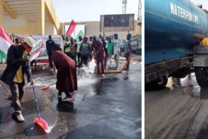 Drama as PDP members clean Jos venue of APC presidential campaign flag-off.