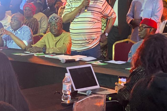 PDP presidential candidate, Abubakar Atiku at the roundtable discussion with Nigeria’s creative cultural and innovative industry stakeholders in Lagos.