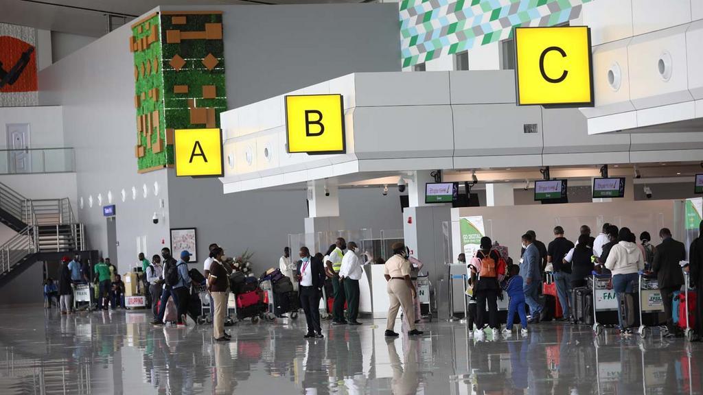 A picture of the newly commissioned terminal at the Murtala Mohammed International Airport in Lagos
