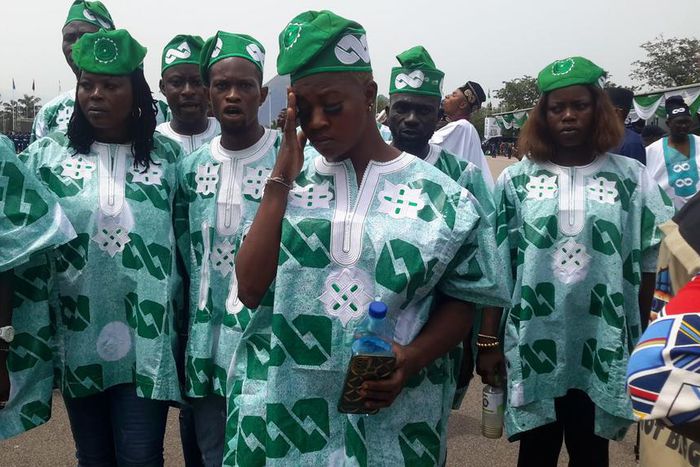 Nigerians rock colourful aso ebi at the presidential inauguration of Bola Tinubu [NAN]