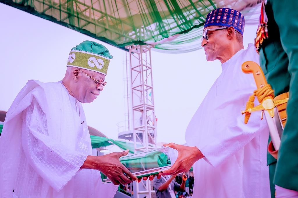 President Bola Tinubu (left) took over from Muhammadu Buhari (right) [Presidency]