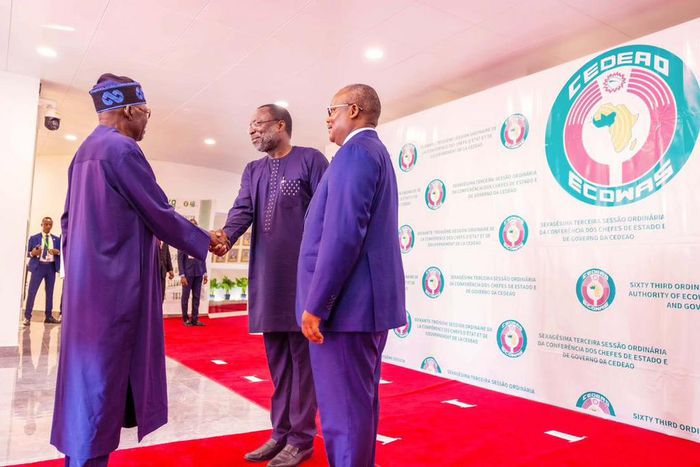 President Bola Tinubu at the ECOWAS Summit in Guinea-Bissau. [Presidency]