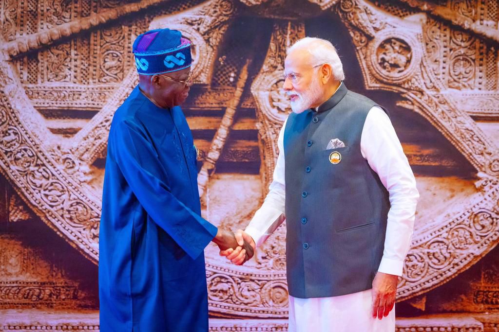 President Bola Tinubu and Indian Prime Minister Narendra Modi at the G-20 Summit. [Presidency]