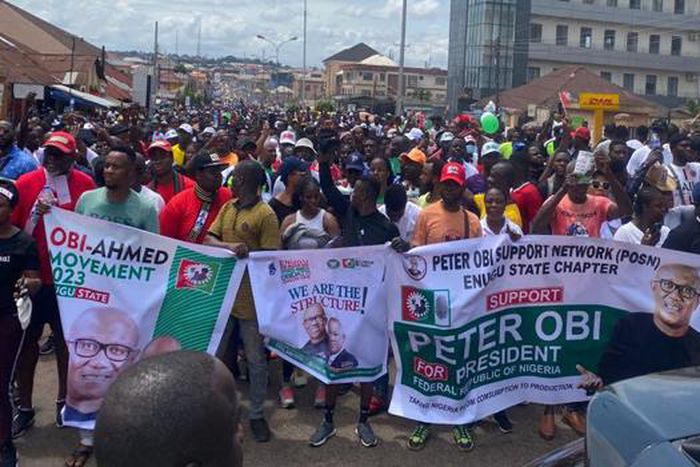 Labour party supporters (ChannelsTV)