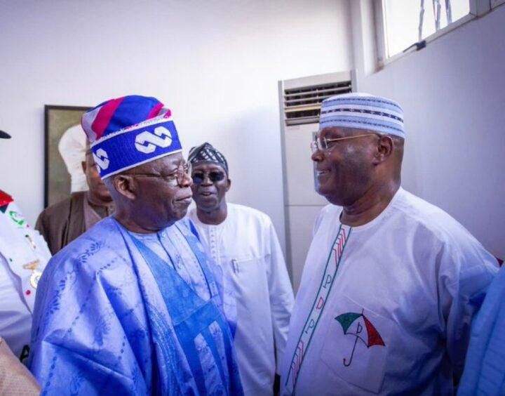 President Bola Tinubu and Atiku Abubakar. [Twitter:Kayy]