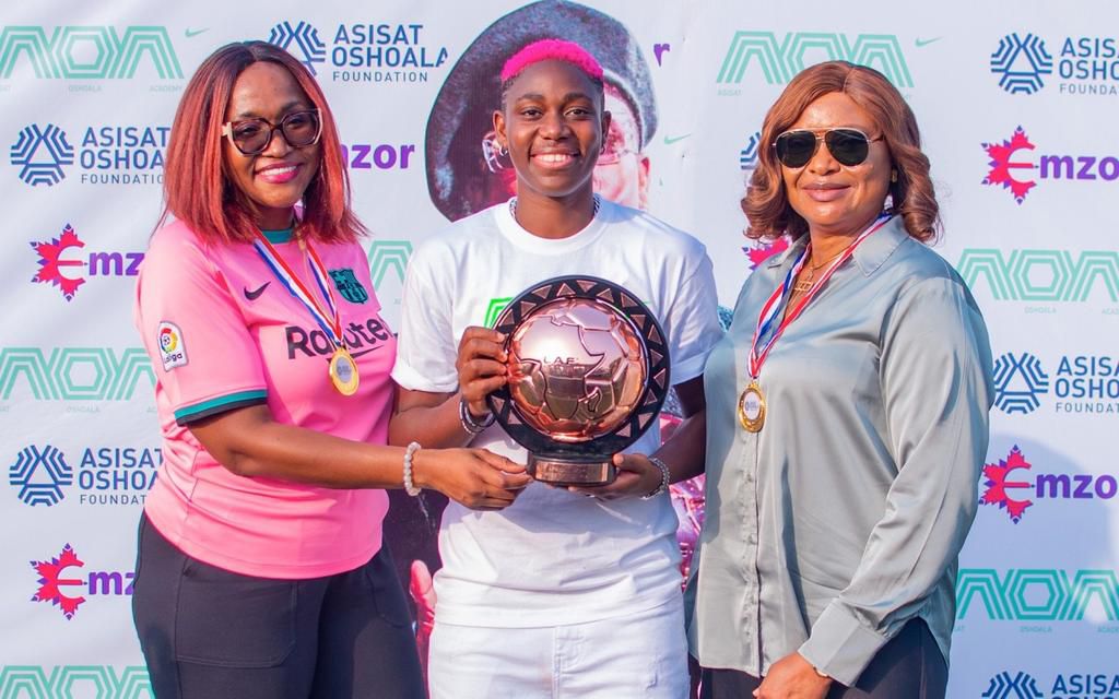 Emzor hosts Asisat Oshoala to grand homecoming, supports Football tournament for Girls