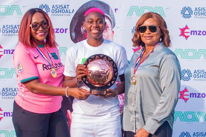 Emzor hosts Asisat Oshoala to grand homecoming, supports Football tournament for Girls