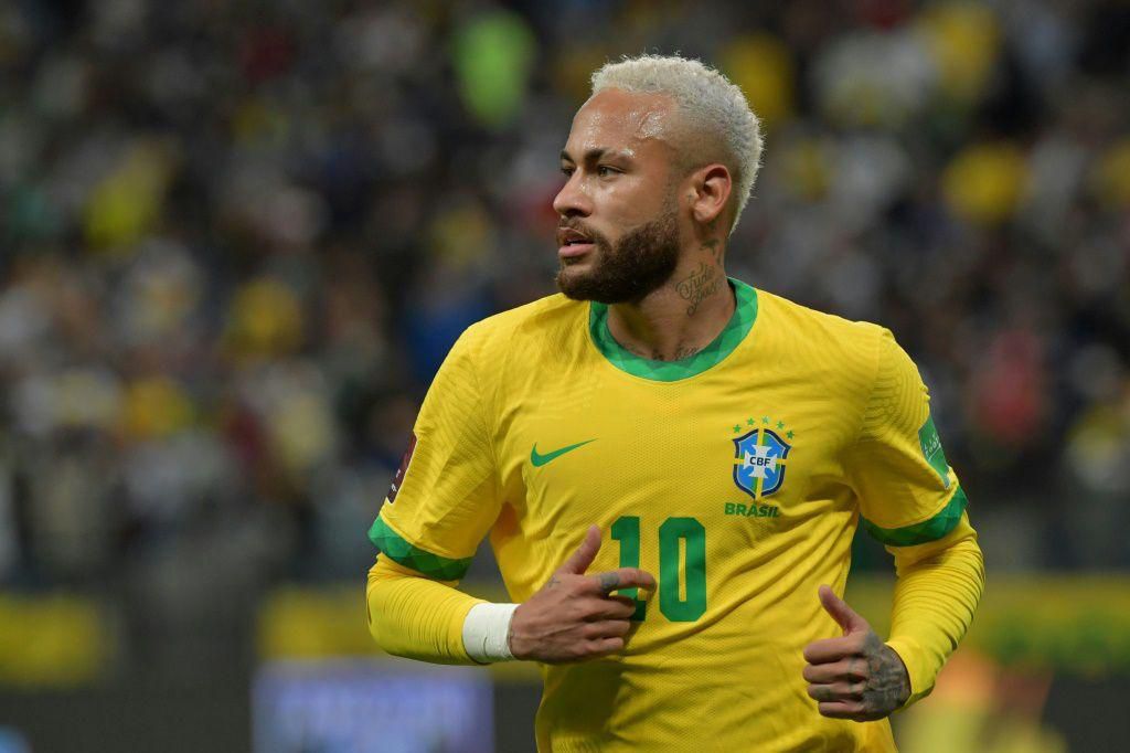 Neymar in action for Brazil
