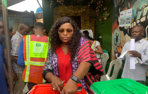 Funke Akindele lost her polling unit (Vanguard)