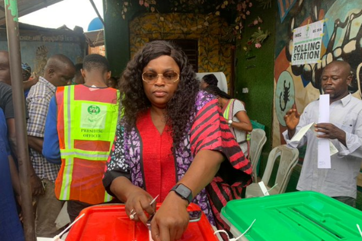 Funke Akindele lost her polling unit (Vanguard)