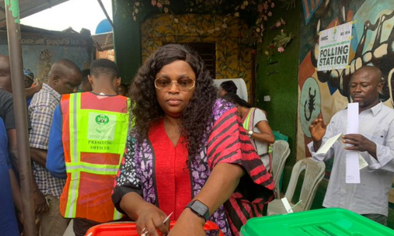 Funke Akindele lost her polling unit (Vanguard)