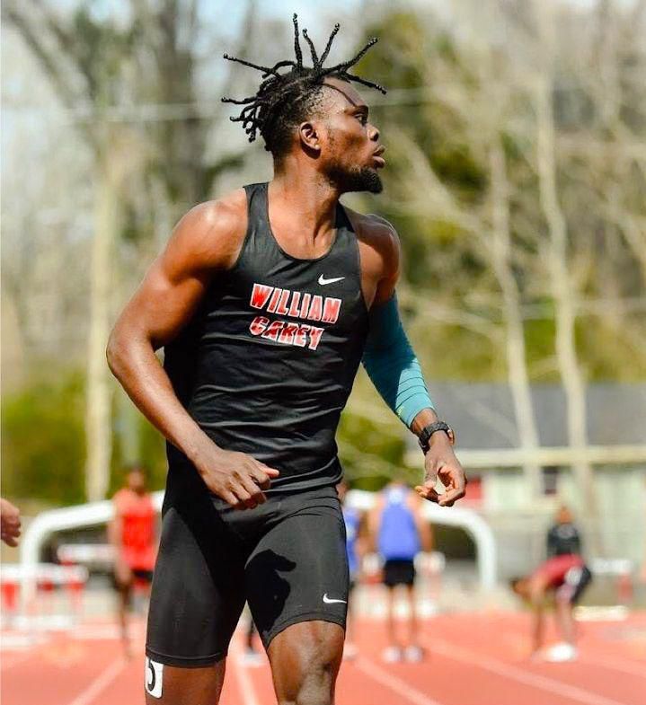 Meyiwa Ineh in the colours of William Carey University