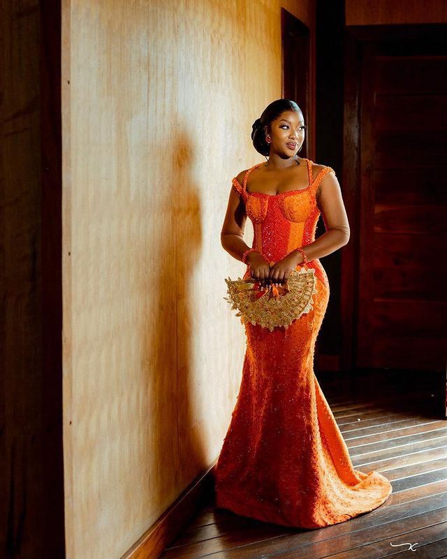 Brides in kente outfits