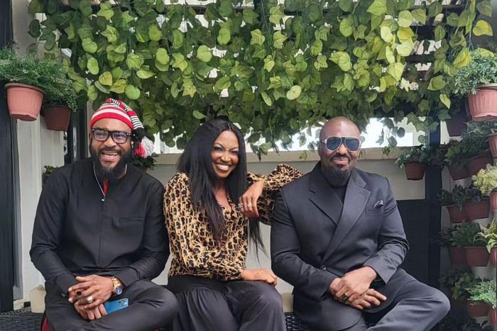 Jim Iyke, Kate Henshaw and Chidi Mokeme reumite after many years apart [Instagram/Jim Iyke]