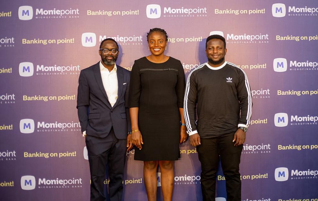 L-R Acting Managing Director, Moniepoint Microfinance Bank, Babatunde Olofin; Head, Compliance and Risk, Ladidi Agidani; and Senior Vice President, Channels and Sales Tools, Ope Adeyemi, during Moniepoint MFB’s Financial Inclusion Media Conversation in...