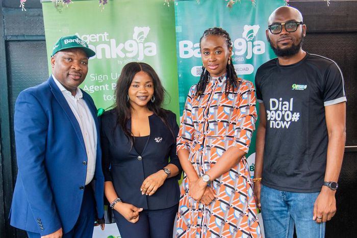 L-R: Lead, Retail Banking and Customer Acquisition, 9 Payment Service Bank, Oladimeji Saka; Director, Bloomy Berries Nursery and Primary School, Mrs. Oliver; Head, Human Resources, 9 Payment Service Bank, Alex Nneka Ohai and Business Support & Marketin...
