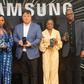 L-R: Nathan Lee, Business Manager, MX Division; Chika Nnadozie, Head of Marketing, Samsung West Africa; Sung-won Jung, the CEO, Samsung West Africa; Joy Tim-Ayoola, Head of Group, MX Division, and Steven Okwara, Product Manager, MX Division during unve...