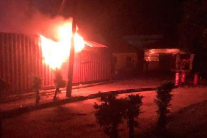 INEC office in Ondo on fire (INEC)