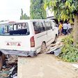 The ill-fated vehicle was later seen stuck around a gutter beside the road, crossing the gutter [Punch]