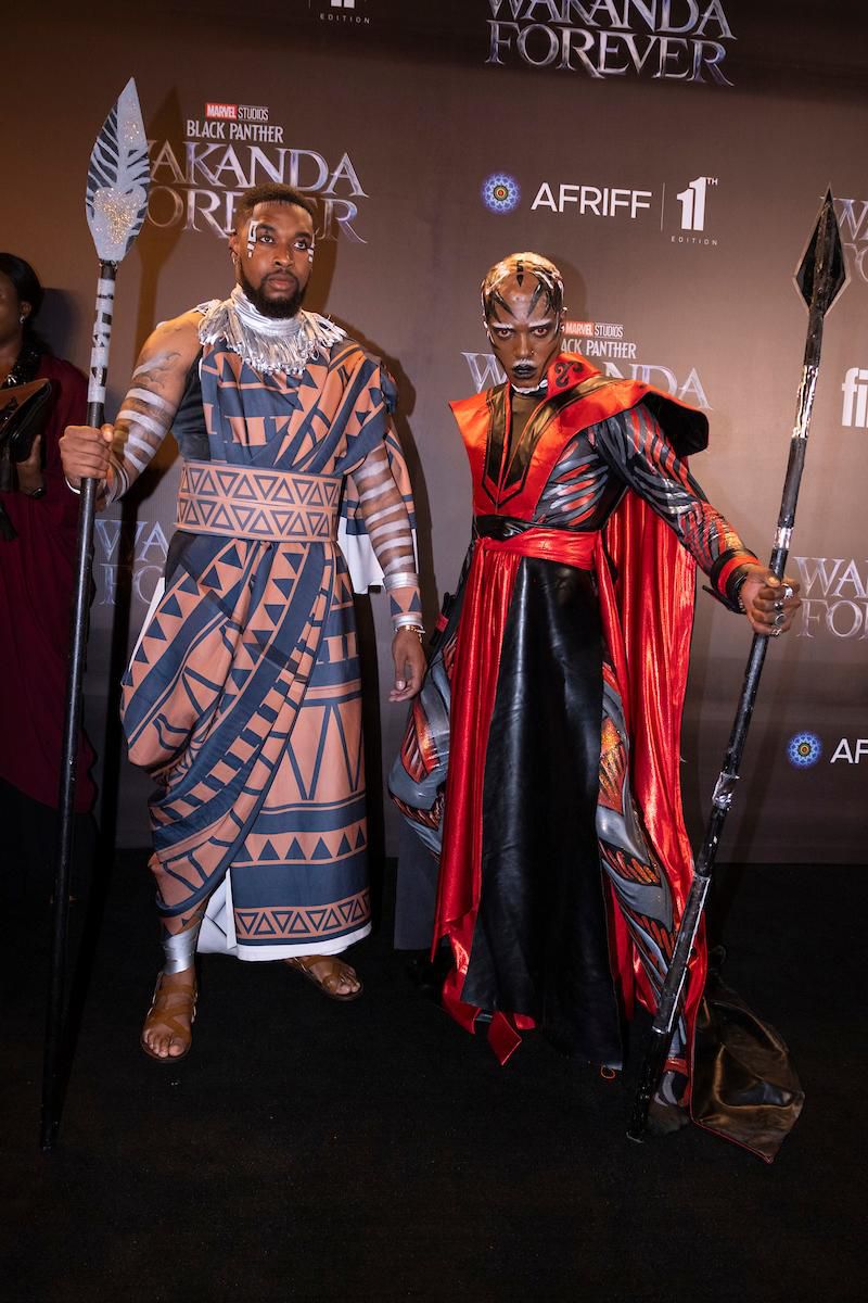 Sheggz and Hermes at the premiere