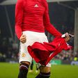 Alejandro Garnacho of Manchester United celebrates scoring his side's second goal during the Premier League match between Fulham FC and Manchester United on November 13, 2022.