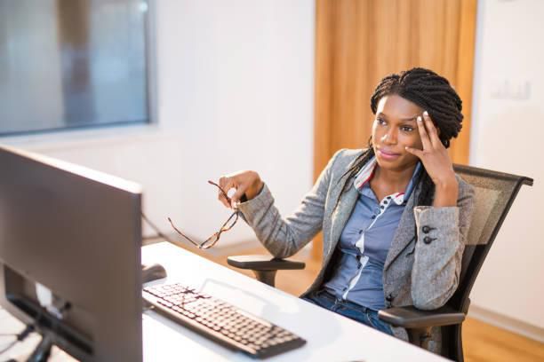 A woman in the office