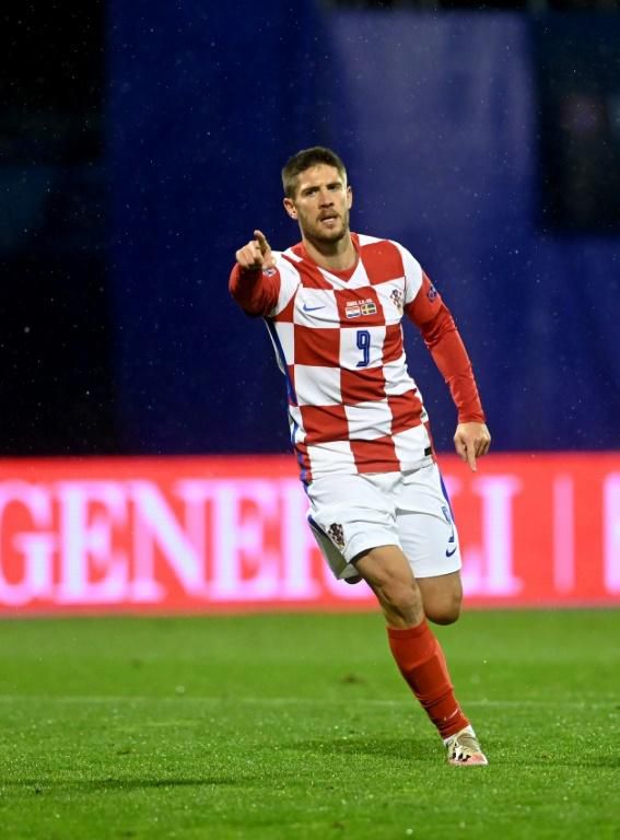 Andrej Kramaric celebrates scoring the winner for Croatia last Sunday against Sweden