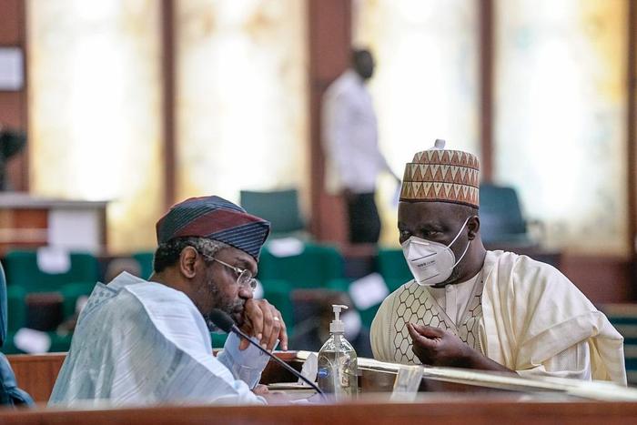 Speaker of House of Representatives, Hon. Femi Gbajabiamila and his Deputy, Hon. Ahmed Wase. [Twitter/@HonAhmedWase]