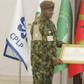 President Umaro Embaló of the Republic of Guinea Bissau, conferring Brig.-Gen. Al-hassan Grema of the Nigerian Army, with the National Order of Merit, Cooperation and Development Medal at the Presidential Palace in Guinea-Bissau on Wednesday ((27/9/23)