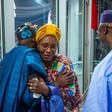 Asiwaju Bola Tinubu and Women Affairs Minister, Paulin Talen