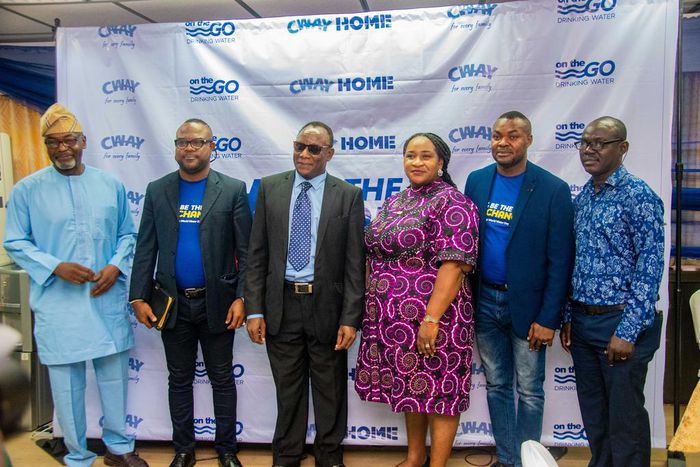 L-R; Chief Operating Officer, Lagos state water corporation, Engr. Deji Johnson; Sales Director, CWAY Group, Abiodun Suleiman; Guest Speaker, Associate Professor, Efe Uwadiae; Director, Land And Water Pollution Control  Department, LASEPA, Faderera Kok...