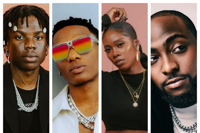Rema, Wizkid, Tiwa Savage, Davido