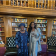 Ngozi Okonjo-Iweala and Mo Abudu on set for new Netflix series [Twitter/NO Iweala]