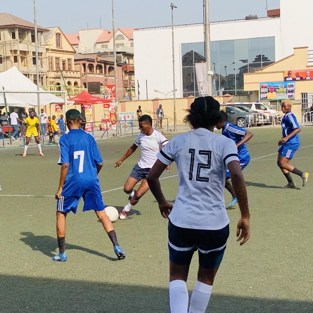 Asisat Oshoala Academy vs Golden Swan Queens.