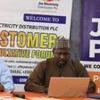 Engr Abdu Mohammed, MD of JED (m), with other management staff of the company during a sensitisation exercise in Jos.