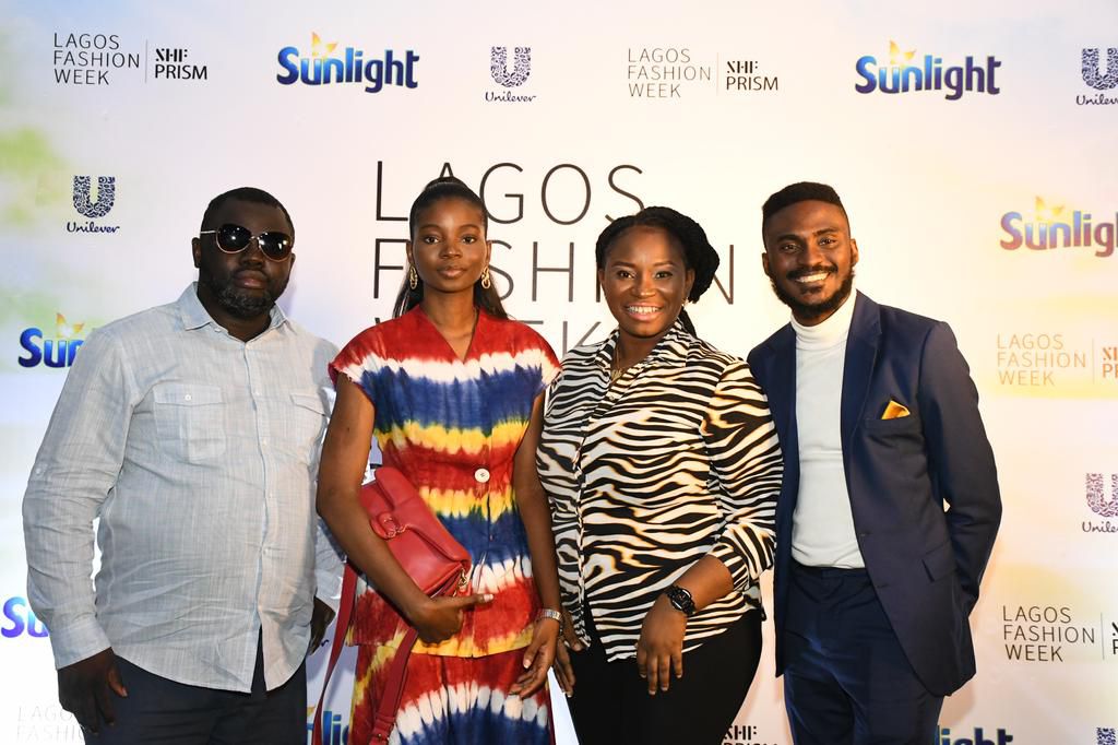 L-R: Category Manager, Homecare, Unilever Nigeria, Oladapo Oshuntoye; Visual Artist and Fashion Educator, Claire Idera; Brand Manager, OMO, Chinonyerem Opara and Brand Manager, Sunlight, Unilever Nigeria, Oluwapelumi Kolade during the SHF Prism by Sunl...